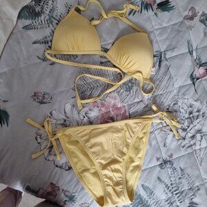 New Look yellow bikini two piece
